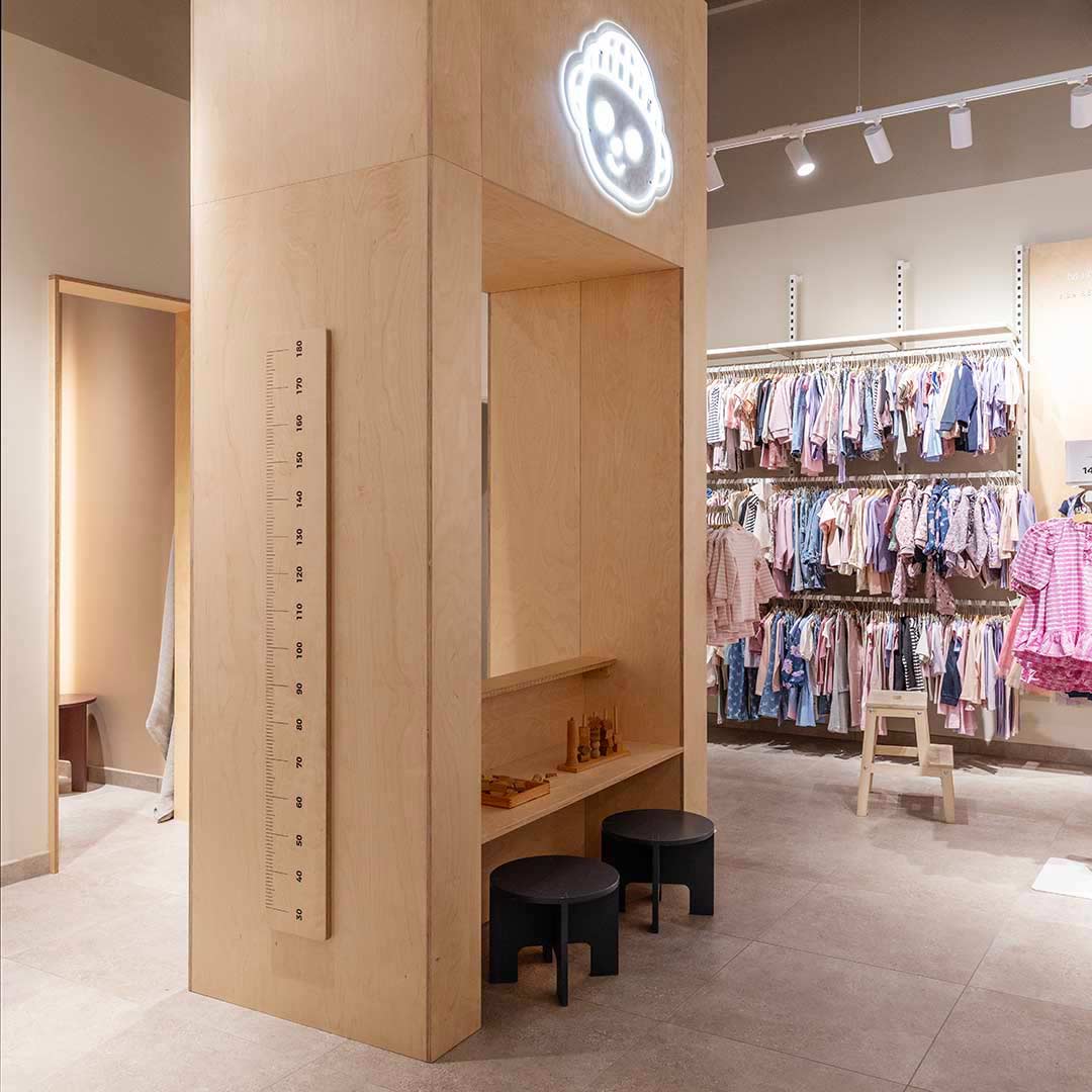 Prøverum i Name It Butik på Frederiksberg.